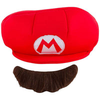 Disguise Nintendo Super Mario Brothers Mario Child Hat and Mustache, One Size Child
