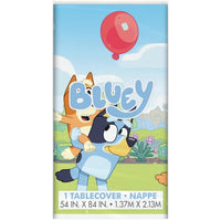 Unique Bluey Character Plastic Tablecloth – 54" x 84" Party Table Cover for Kids Birthday Party Decorations
