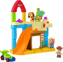 Fisher-Price Little People Toddler Toy Disney & Pixar Toy Story Andy's Room Playset with Woody Figure & RC Vehicle, Ages 18+ Months