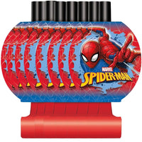 Unique Spider-Man Party Blowouts 8 Pack – Marvel Themed Noisemakers for Kids Birthday and Celebrations