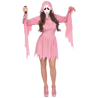 Fun World Ghost Face Adult Pink Glitter Halloween Costume