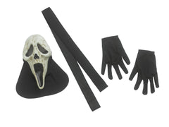 Fun World Ghost Face Mens Halloween Costume, One Size, Black/Red