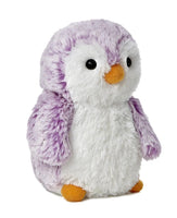Aurora Pompom Penguin 6" Brights Violet Playful Stuffed Animal