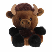Aurora Palm Pals Billy Bison Stuffed Animal - Soft Polyester Collectible Plush with Bean Pellet Filling - Forest Collection - Brown, 4 Inches