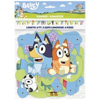 Multicolor Paper Jointed Banner (Pack of 1) - 6 ft. - Adorable Bluey Design, Perfect Decoration For Birthday Parties, Themed Events, & Celebrations