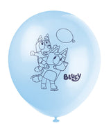 Bluey 12 Inch Latex Balloons – Pack of 8 Party Balloons, Colorful Bluey Themed Decorations for Kids Birthday Parties and Celebrations