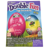 R.J. Rabbit Double Fun Egg Decorating Kit, Easter Egg Dye & Decorating Craft Set for Kids, Fun Family Activity, Complete Egg Decorating Kit