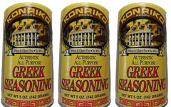 Konriko Greek Authentic Seasoning 5 oz (Pack of 3) – All-Purpose Greek Spice Blend, Wheat Free, Gluten Free, No MSG