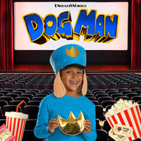 Disguise Dog Man Costume Kit, Official Dog Man Costume Hat and Badge Decal for Kids