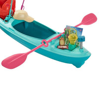Barbie World Kayak & Surf Playset with 17 Camping Accessories