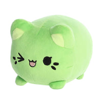 Aurora® Enchanting Tasty Peach® Pistachio Meowchi Stuffed Animal - Bright & Colorful Design - Showpiece Plush - Green 7 Inches