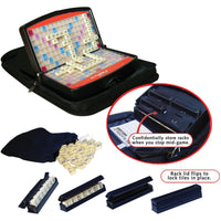 Winning Moves Board Games Scrabble to Go USA, Travel Version of The World's Favorite Word Game, 2 to 4 Players, Ages 8+ (1202), Black, Red