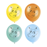 Pokemon 12 Inch Latex Balloons - Pikachu & Character Party Decorations (Pack of 8)