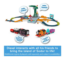 Fisher-Price Thomas & Friends Talking Diesel Motorized Toy Train – Battery-Powered Engine with Sounds & Phrases – Preschool Train Set for Kids Ages 3 Years & Up