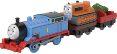 “Thomas & Friends Thomas & Terence battery-powered motorized train set. TrackMaster compatible, ideal for preschool kids ages 3+ for imaginative railway play.”