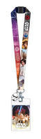 Star Wars A New Hope Lanyard, Clear Plastic Badge Holder with Snap Closure for ID Cards and Event Passes