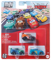 Disney and Pixar Cars Mini Racers 3-Pack Jim Reverick, Tim Treadless & Michael Rotor Die-Cast Vehicles