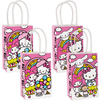 Unique Hello Kitty Goodie Bags - 16 Paper Party Bags - Hello Kitty Birthday Decorations - Officially Licensed - Perfect for Kids Birthday and Party Favors