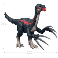 Mattel Jurassic World Chaos Theory Slash N Roar Therizinosaurus Dinosaur Action Figure Toy, Attack Claws & Sound, Digital Play