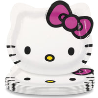 White Hello Kitty Shaped Paper Plates - 8.50