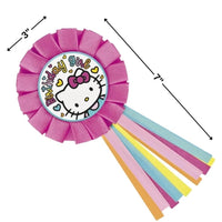 Hello Kitty & Friends Birthday Girl Badge – Multicolor Party Button (3 x 7 Inches), Cute Birthday Accessory for Kids Parties and Celebrations
