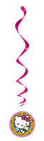 Unique Hello Kitty Hanging Swirl Decorations, 3 Count, 26 Inch Birthday Party Supplies, Foil and Paper