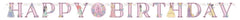 Unique Industries Disney Princess Floral Happy Birthday Jointed Banner 6 ft, Cardstock Party Decoration Featuring 8 Princesses, 1 Count