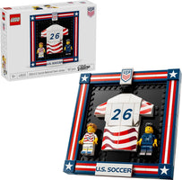 LEGO Editions 2026 U.S. Soccer National Team Jersey Set #43033 – 167 Pieces, Customizable Framed Jersey Display with 2 Minifigures | Ages 10+ | World Cup Soccer Gift
