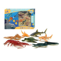 Wenno Ocean Animal Figures with 108-Piece Puzzle and E-Book Stories – Educational Sea Life Toy Set with 7 Realistic Ocean Animal Figurines for Kids
