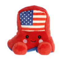 Aurora Palm Pals Stripes Cowboy Boot Plush Stuffed Animal, Patriotic Americana Collectible, Bean Pellet Filled, Red White Blue, 5 Inches