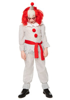 Karnival Costumes Horror Clown Costume for Kids – Creepy Circus Killer Clown Outfit – Perfect for Halloween, Haunted Houses & Parties