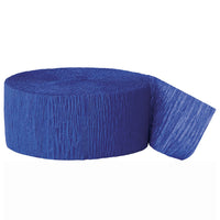 Premium Royal Blue Crepe Paper Streamer – 81 ft Party Decoration Roll – Bright Blue Streamer for Birthdays, Weddings, Baby Showers, and Event Décor