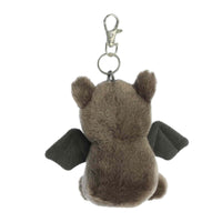 Aurora Palm Pals Luna Bat Clip-On Plush - 4 Inch Soft Charcoal Gray Bat Stuffed Animal Keychain for Backpacks, Bags & Purses - Collectible Plush for Kids & Adults