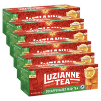 Luzianne Decaffeinated Iced Tea Bags, Family Size, 24ct Box (Pack of 6)