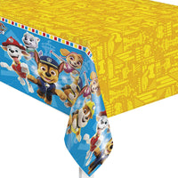 Paw Patrol Plastic Tablecloth 54 x 84 Inch – Rectangular Disposable Table Cover for Kids Birthday and Themed Parties