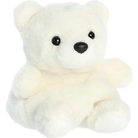 Aurora Palm Pals Puck Polar Bear Stuffed Animal - Soft White Plush, Pocket-Sized Squishy Design with Bean Pellet Fill, 5 Inches