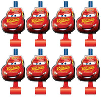 Disney Cars 3 Blowouts 8 Pack – Colorful Party Noisemakers for Kids Birthday and Themed Celebrations
