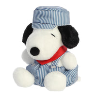 Aurora® Adorable Peanuts® Palm Pals™ Train Engineer Snoopy™ Stuffed Animal - Officially Licensed Toys for All Snoopy Fans - Nostalgic Gift for Adults and Birthday Celebrations - Blue 6 Inches