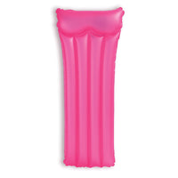 Intex Neon Frost Inflatable Air Mat – 72" x 30" Floating Pool Lounge – Contoured Pillow, Double-Sealed Edges, 2 Air Chambers – Neon Frost Colors