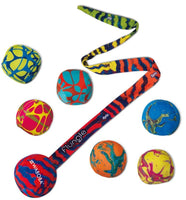 Waboba FLUNGLE Ball Toss Game Set with Tail Launcher – 6 Sand-Filled Balls, 2–6 Players, Outdoor Lawn and Beach Game with Travel Bag