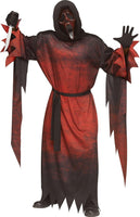 Fun World Ghost Face Mens Halloween Costume, One Size, Red/Black