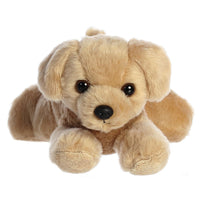 Aurora Mini Flopsie Golden Retriever Stuffed Animal – Soft Plush Floppy Dog Toy with Bean Pellet Filling – Surface Washable – Brown, 8 Inches