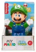 Fisher-Price Little People Nintendo Mario Luigi Action Figure Set, 7 cm Plastic Collectible Toy for Kids Ages 3 and Up, Green and Blue