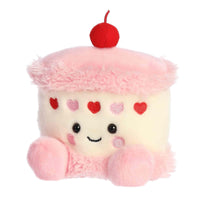 Aurora Palm Pals Jubi Heart Cake Stuffed Animal 5 Inch – Cute Pink Collectible Plush Toy for Kids, Décor and Gifts