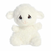 Aurora Precious Moments Luffie Lamb Palm Pals Plush Stuffed Animal, Soft Curly White Fur, Bean Pellet Fill, Collectible Licensed Toy, White, 5 Inches