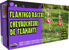 Fun World 2 Flamingo Racers Skeleton Riders Yard Stakes Halloween Decor