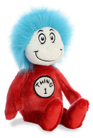 Aurora Dr. Seuss Thing 1 Stuffed Animal - Officially Licensed Cat in the Hat Polyester Plush Toy with Bean Pellet Fill - Red, Blue & White - 12 Inches