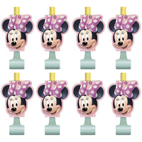Multicolor Disney Iconic Minnie Mouse Blowouts (8 Count) - Excellent addition to Birthdays, Kids' Parties, or any Minnie Mouse-Themed Party