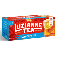 Luzianne Cold Brew Tea – 22 Count Cold Brew Tea Bags, Specially Blended Black Tea for Smooth and Refreshing Iced Tea