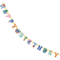 Disney Lilo and Stitch Happy Birthday Jointed Banner – Multicolor Party Decoration for Indoor and Outdoor Celebrations